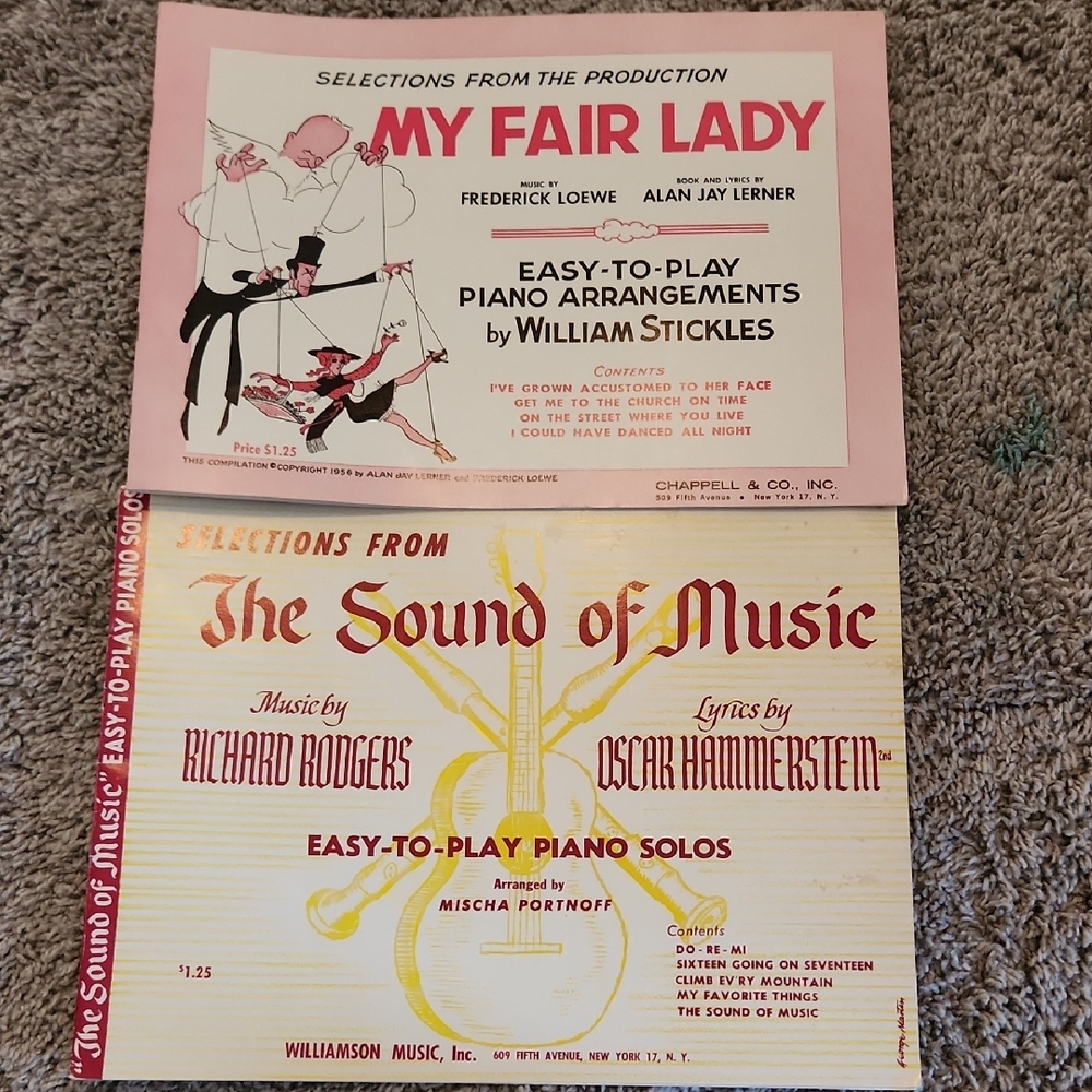 My Fair Lady And Sound Of Music Musical Sheet Music Easy-to-Play Piano Solos